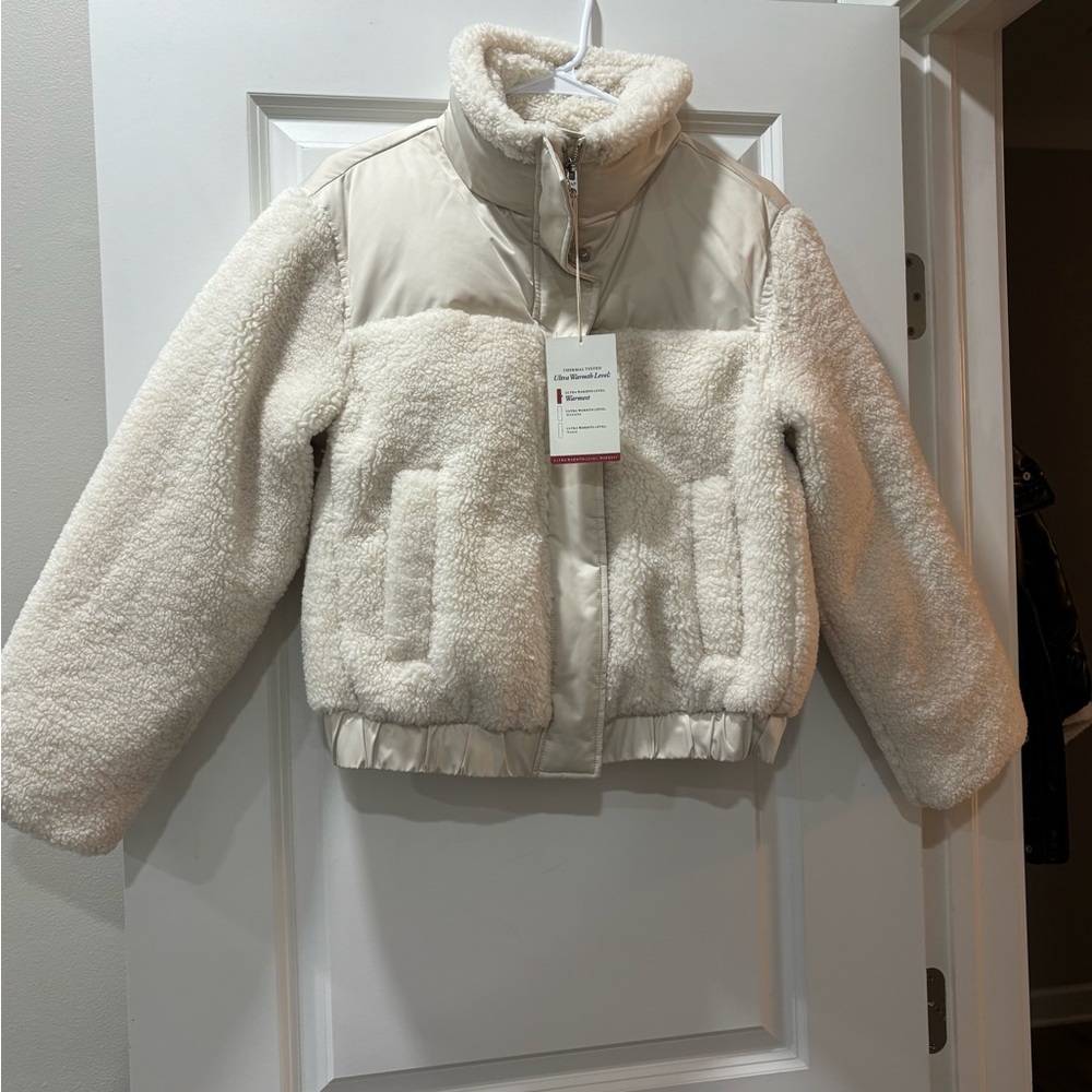 Abercrombie Cream Sherpa Puffer Jacket - S